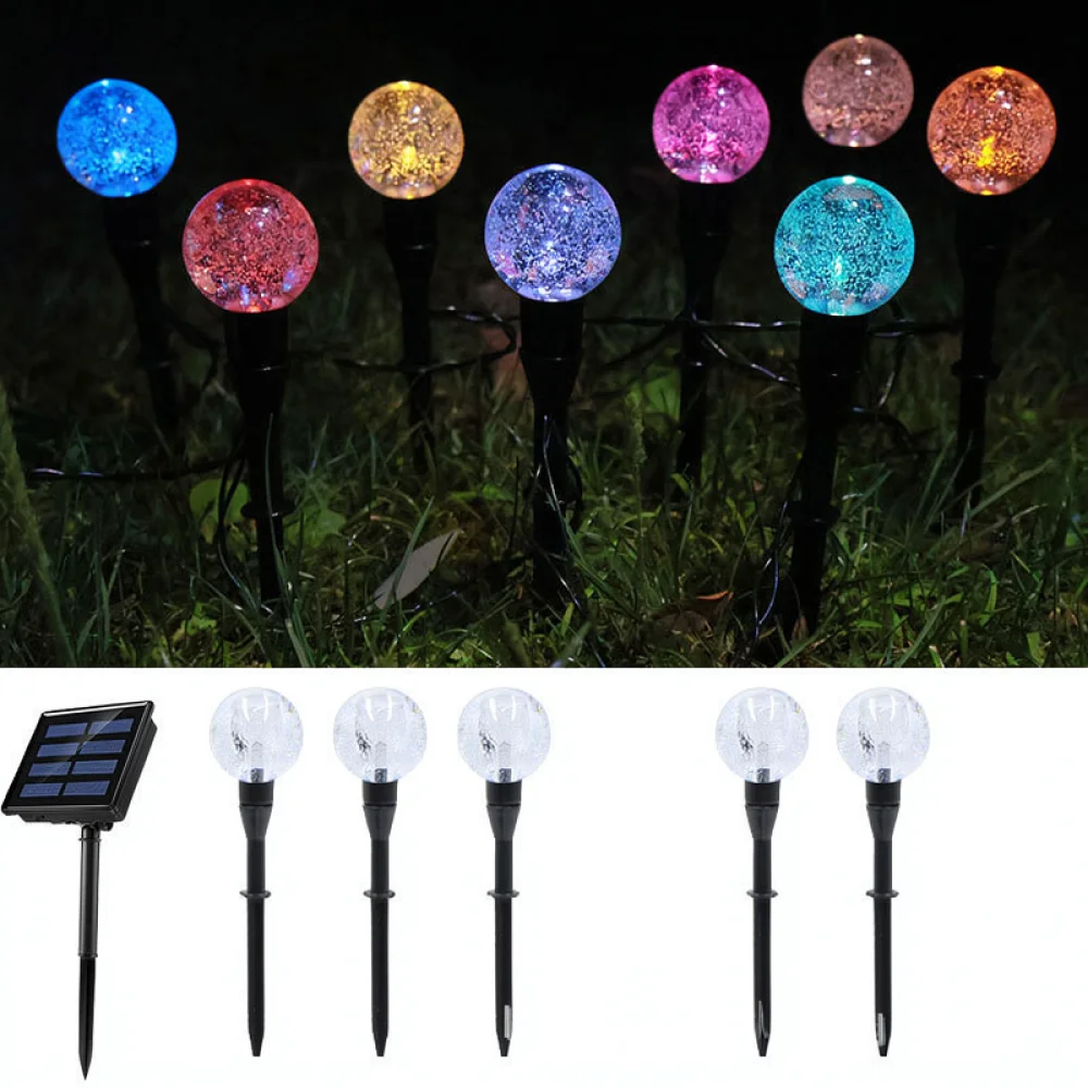 Waterproof Solar Bubble Ball String Light Outdoor Garden Decoration Lawn Lamp Pathway Yard Lighting Decor Accessories