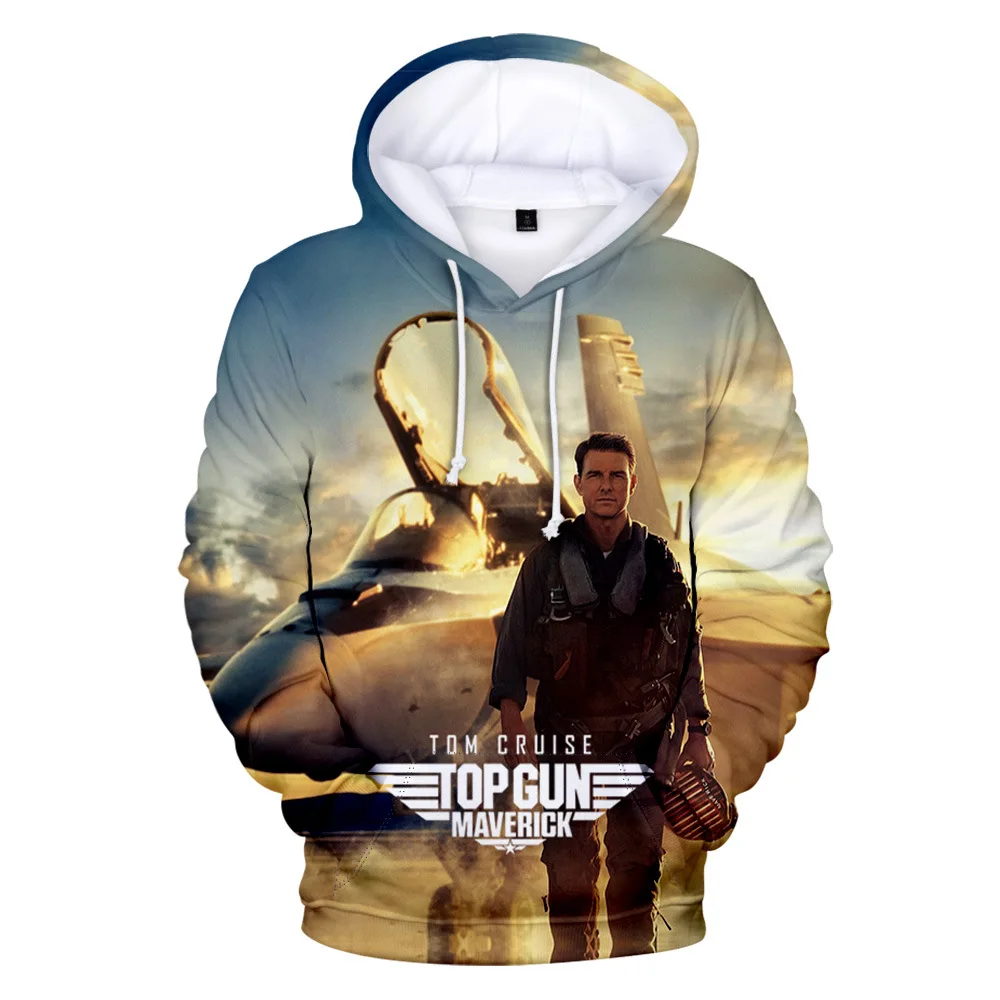 The New Men's Hoodie Top Gun 2 Maverick Balaclavas Fashion  Casual 3D Printed Long-Sleeved Fall Children's Role-Playing Hoodie