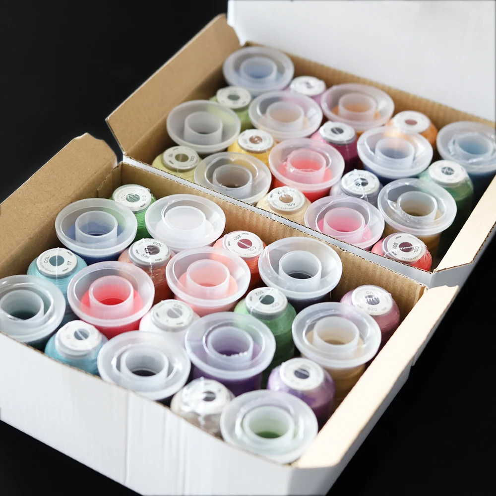 40 Brother Colors Set Premium 120D/2 Polyester Embroidery Thread 500 Meters Spool Babylock Janome Singer Home Machine 40WT