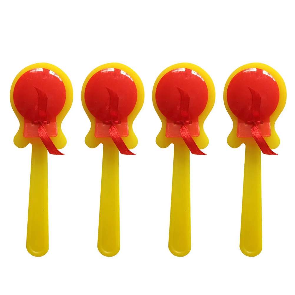 4 piezas de castañuelas de mano, instrumentos musicales creativos de plástico, percusión educativa, instrumentos preescolares para divertirse al tocar