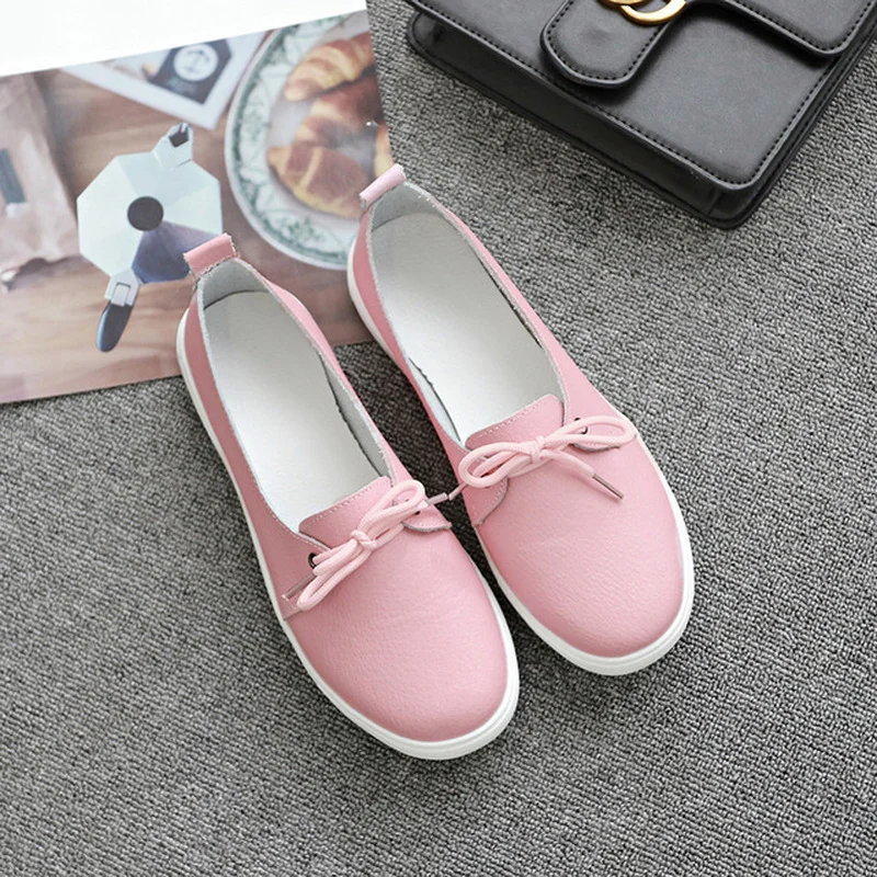 Vrouwen Schoenen Casual Loafers Mode Sneakers Vrouw Flats Hoge Kwaliteit Plus Size Zachte Dames Loafers Vrouwelijke Split Lederen Schoenen