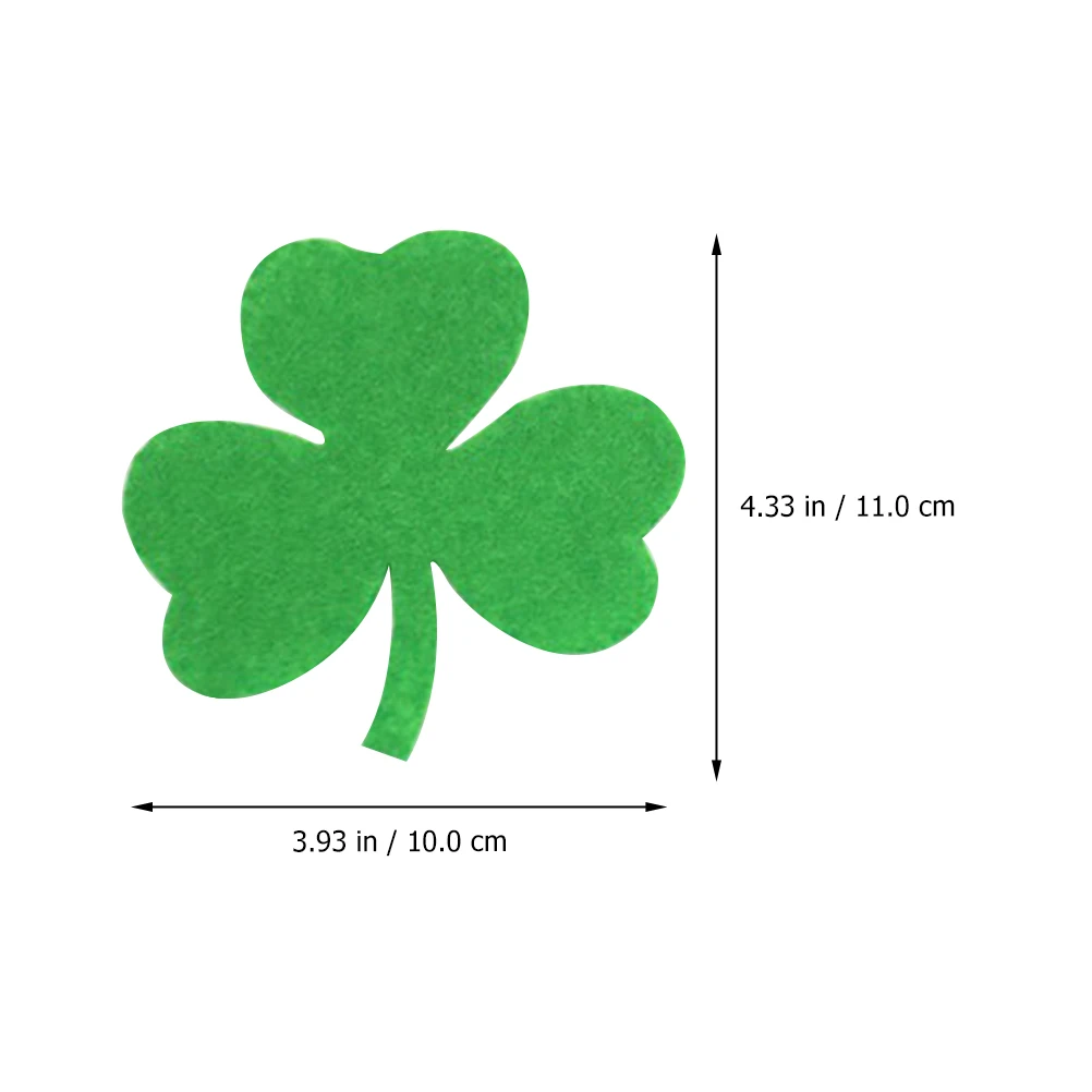 

2PCS Clover Flags Saint Patrick Bright Color Hanging Bunting St Patricks Day Theme Photo Props Excellent Decoration