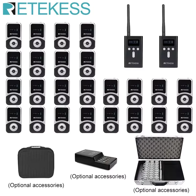 Retekess T130S T131S Wireless Tour Guide System Long Transmitter Distance For Training Excursion Translation Museum Factory