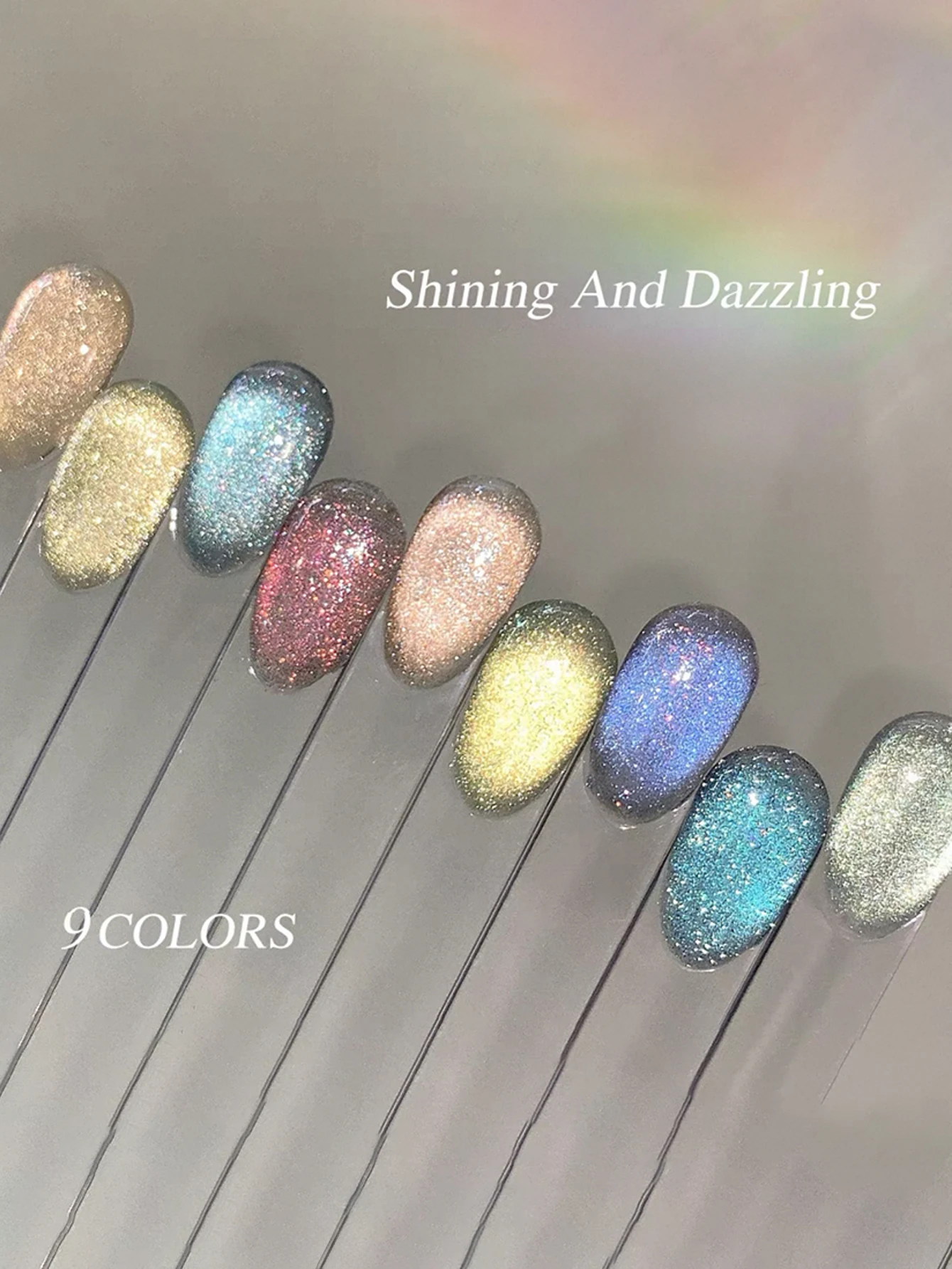 9 pz 15 ml Autunno Nail Diamante Dinamico Occhio di Gatto Gel Smalto per unghie UV LED Polimerizzazione Vacanza Regalo delle Donne Unghie artistiche Forniture Quotidiane FAI DA TE