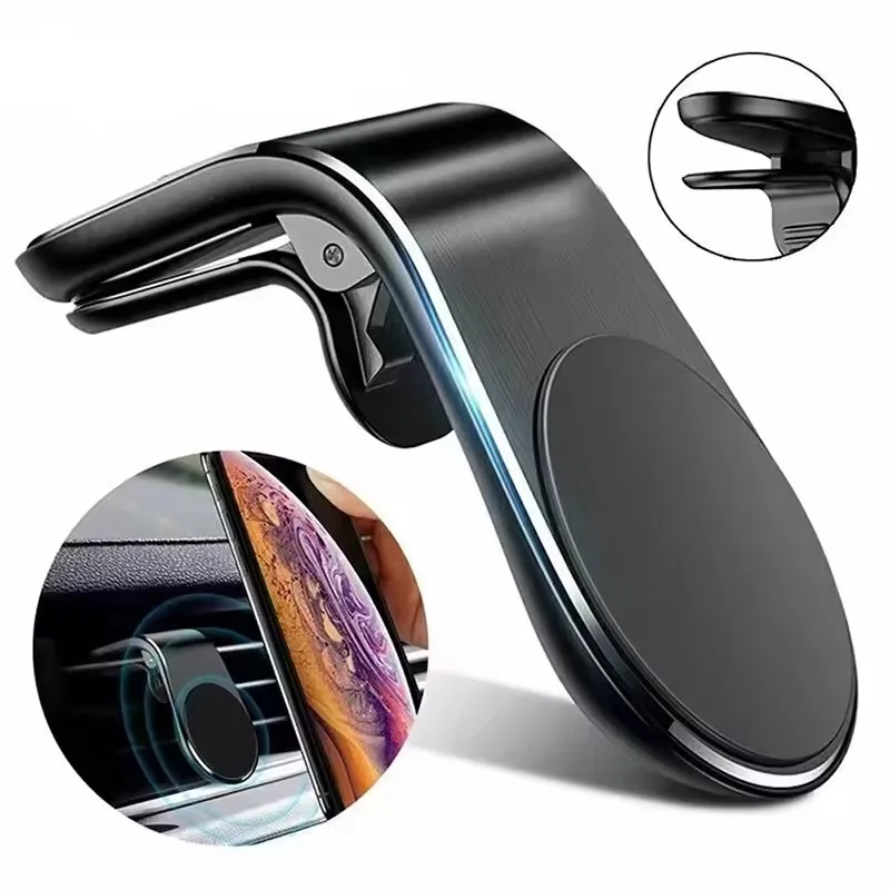 Magnetic Car Phone Holder Air Vent Clip Mount Rotation Cell Phone GPS Holder For iPhone 17 16 Huawei Xiaomi Samsung Phone Holder