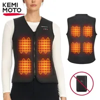 KEMIMOTO Heated Vest USB Men Women Heating Jacket Electric Winter Warmer Sports Skiing Hiking Temperature Adjustable Washable