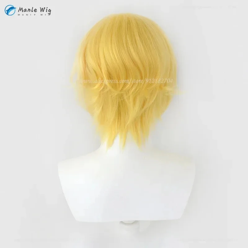 High Quality Anime Cosplay Gloden Short Curly Heat Resistant Synthetic Hair Sabo Wigs Halloween Party +Wig Cap FD1;6 view 5