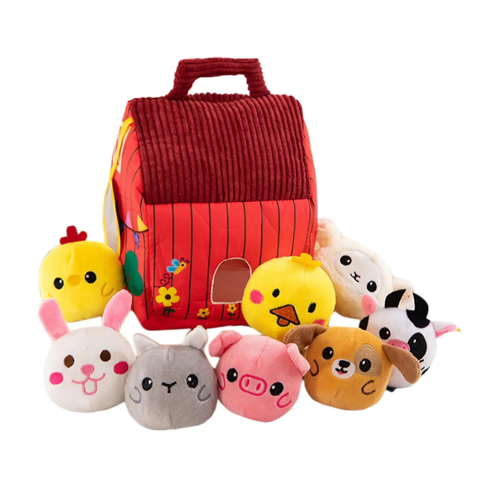 حيوانات المزرعة المحشوة ألعاب حسية تدريب الإدراك التنسيق بين اليد والعين Playset ألعاب حيوانات محشوة لهدايا الأطفال