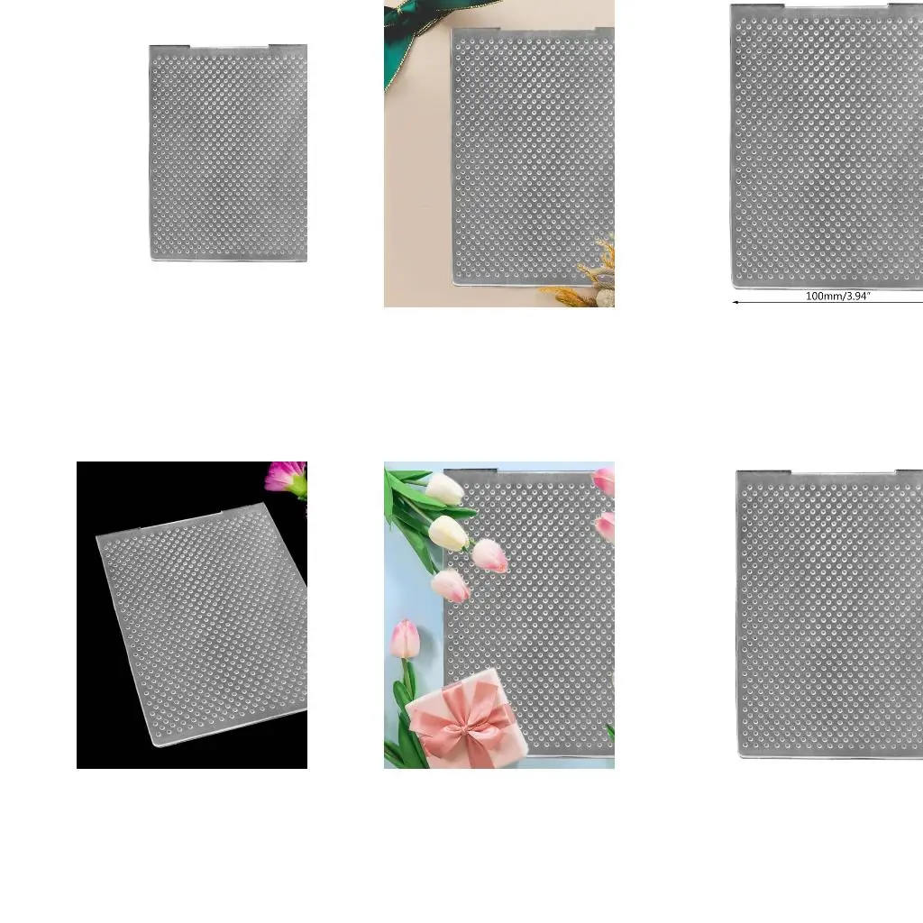  Circle Design Embossing Folder 3D Uneven Embossing Template for DIY Scrapbooking Paper Crafts Party Card Making Supplies