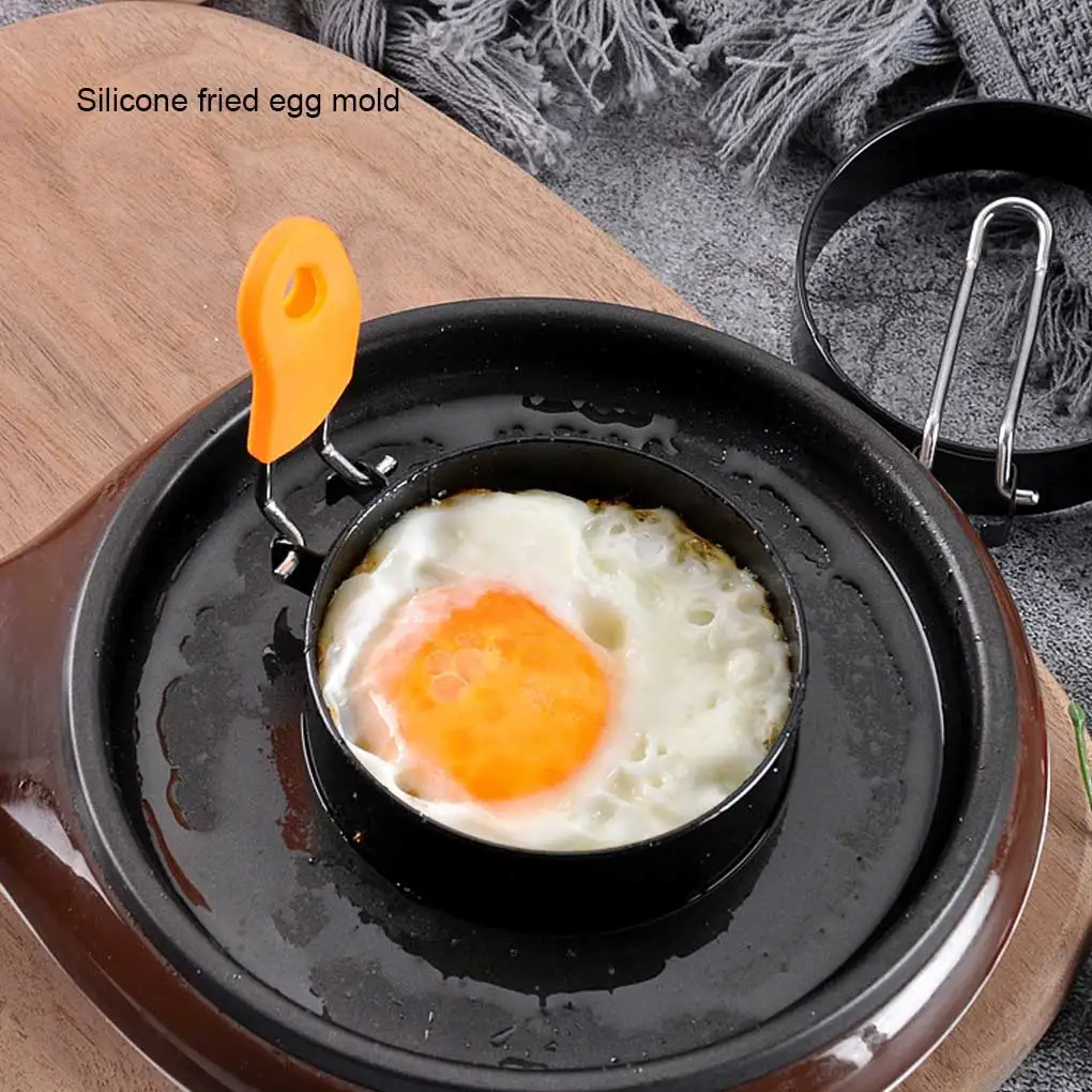 Fried Egg Ring Portable Reusable Round Handled Non-stick Anti-rust Home Kitchen Restaurant Cooking Pancake Mold