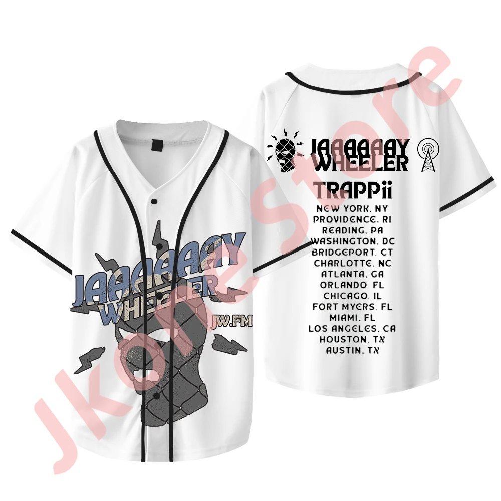 

Jay Wheeler 2024 TRAPPii Tour Merch Baseball Jacket Tee Cosplay Women Men Fashion Casual V-neck T-shirts