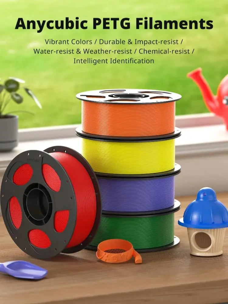 5KG ANYCUBIC PETG Filament 1.75mm Wielokolorowy Plastik do Drukarek 3D Wodoodporny Odporny na Uderzenia Materiał do Druku 3D do Drukarek 3D — zdjęcie produktu 7