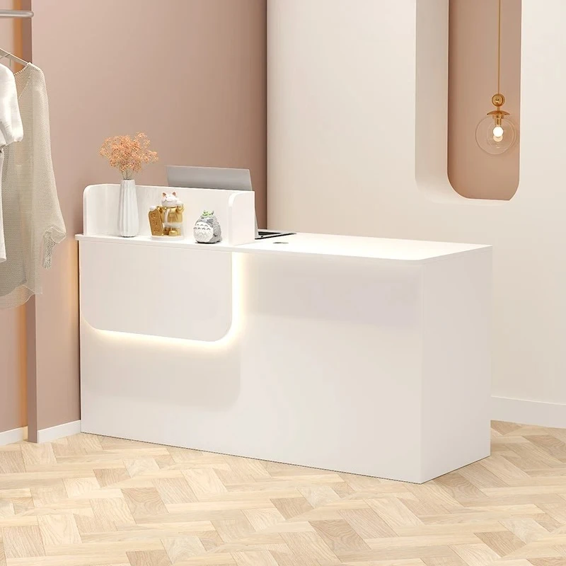 Caja comercial para tienda, escritorio De recepción, mesa De salón De negocios, escritorio De recepción, escritura Local, cosméticos, Mostrador De Tienda, muebles De esquina