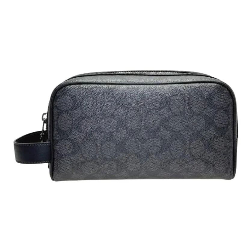 Bolsa de Viaje COACH de Lona Recubierta con Piel de Becerro para Hombre, Color Negro, CAR15-QBMI5