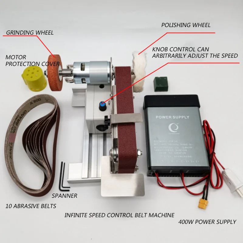 Mini Electric Belt Machine DIY Polishing Machine Polishing Machine Fixed Angle Sharpener Blade Machine