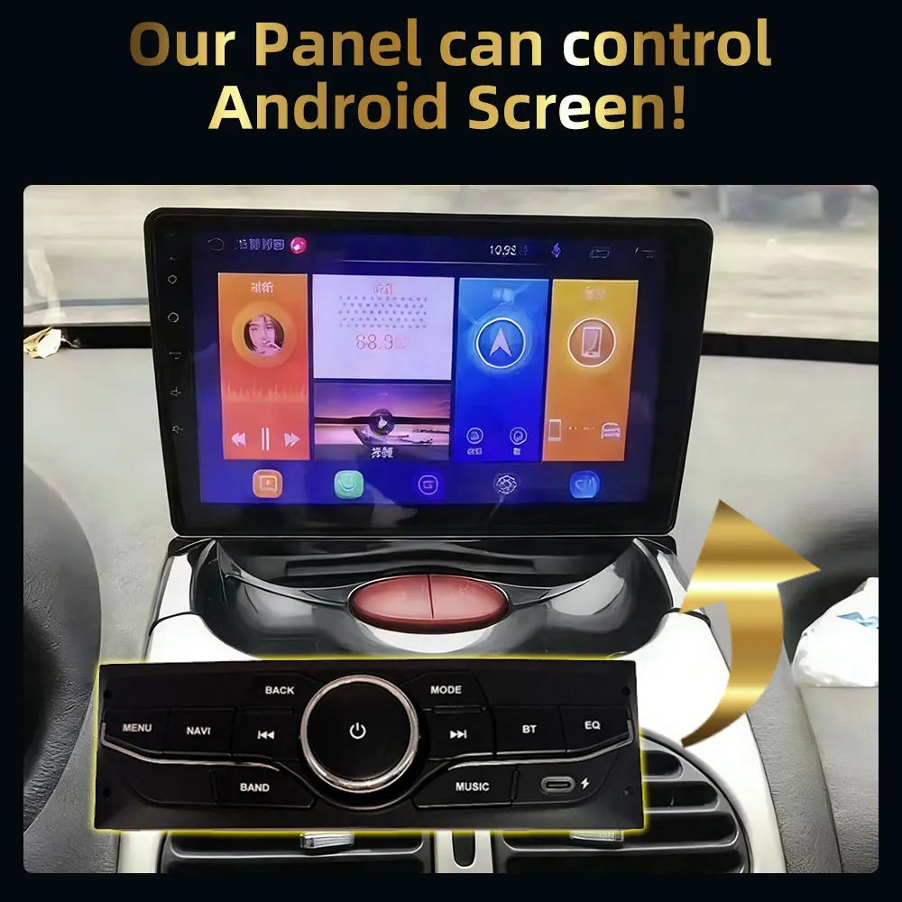OEM Style Control Panel For Citroen C2 C3 MK2 SC C4 C5 For Peugeot 206 207 3008 To Control Android Radio Screen Central Switch