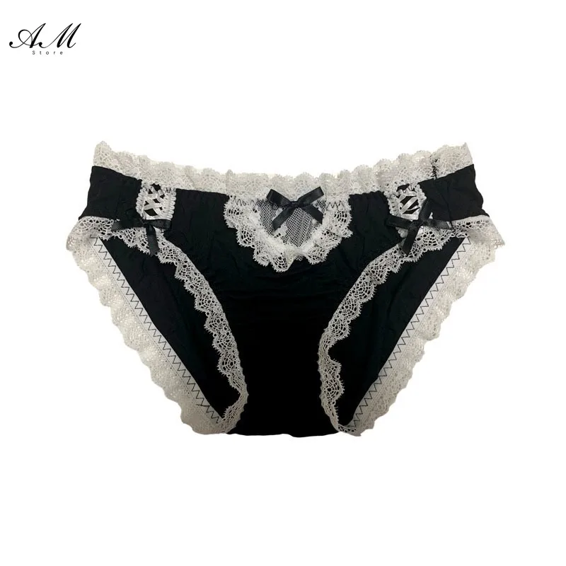 Japanese Girl Lace Panties Comfortable Inner Cotton Shorts for Female Erotic Lingerie Woman Sexy Underwear Lolita