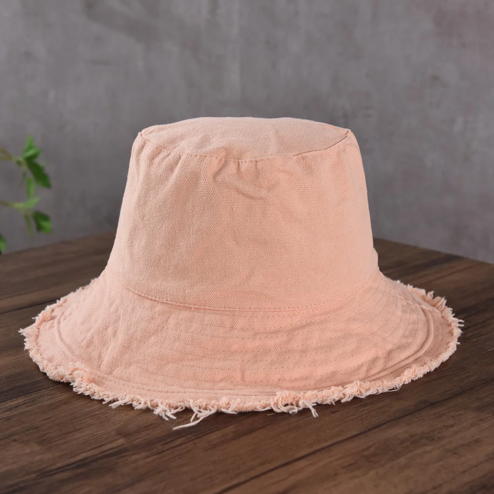 Cappello Da Pescatore Unisex In Cotone Poliestere – Tesa Larga, Protezione UV, Pieghevole, Rosa, Regolabile (56-60 Cm) - 3
