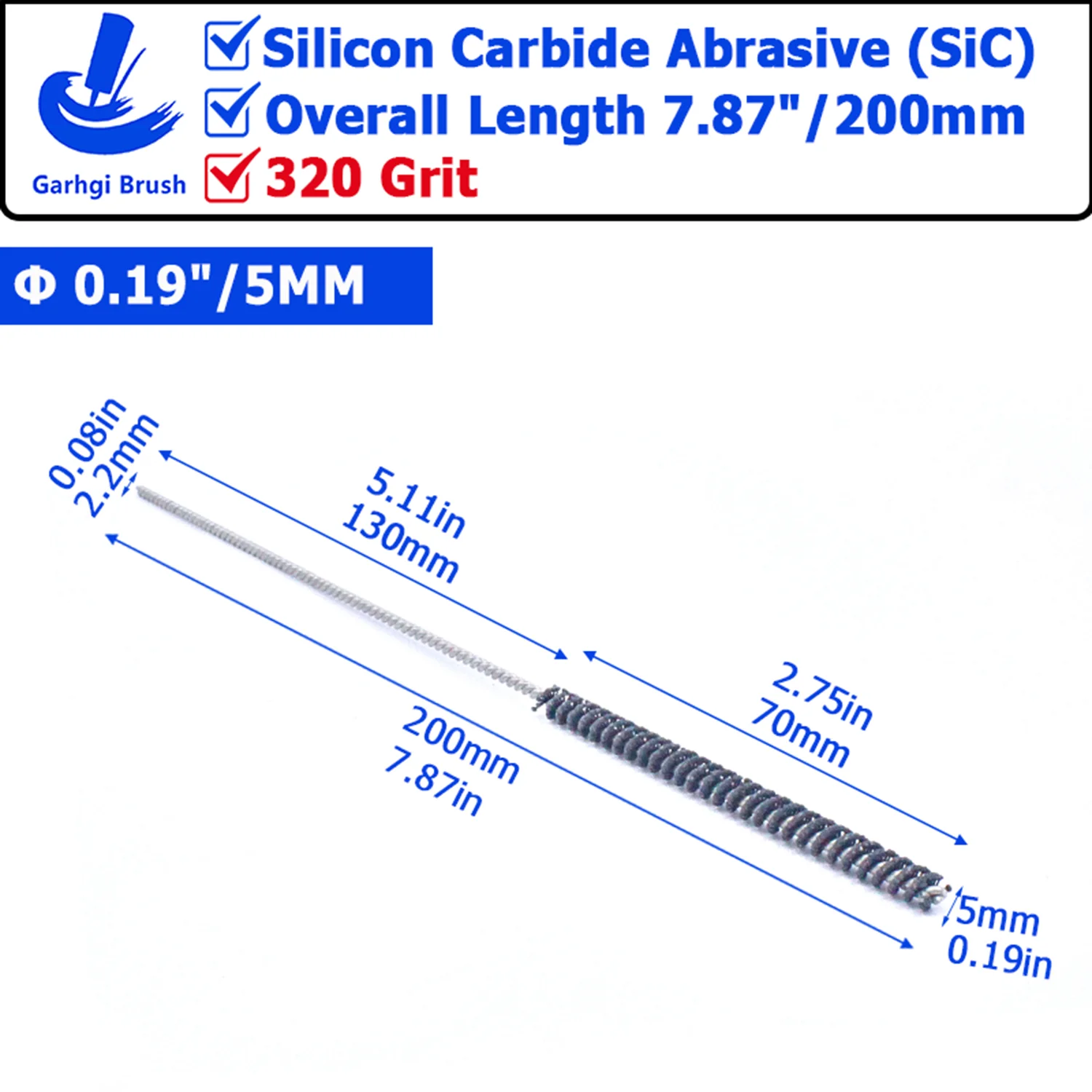 320Grit Zylinder Hone Ball Pinsel Werkzeug Siliziumkarbid Metall Motor Ventilführungen Entgraten Carbon Entfernung Crosshatching Polieren