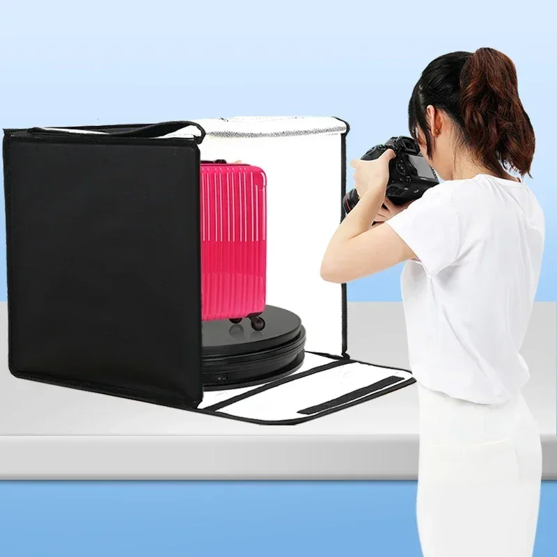 Turntable-BKL Photography lightbox LED Folding Portable Photo Studio 75*75cm Mini light Tent flash photo lighting