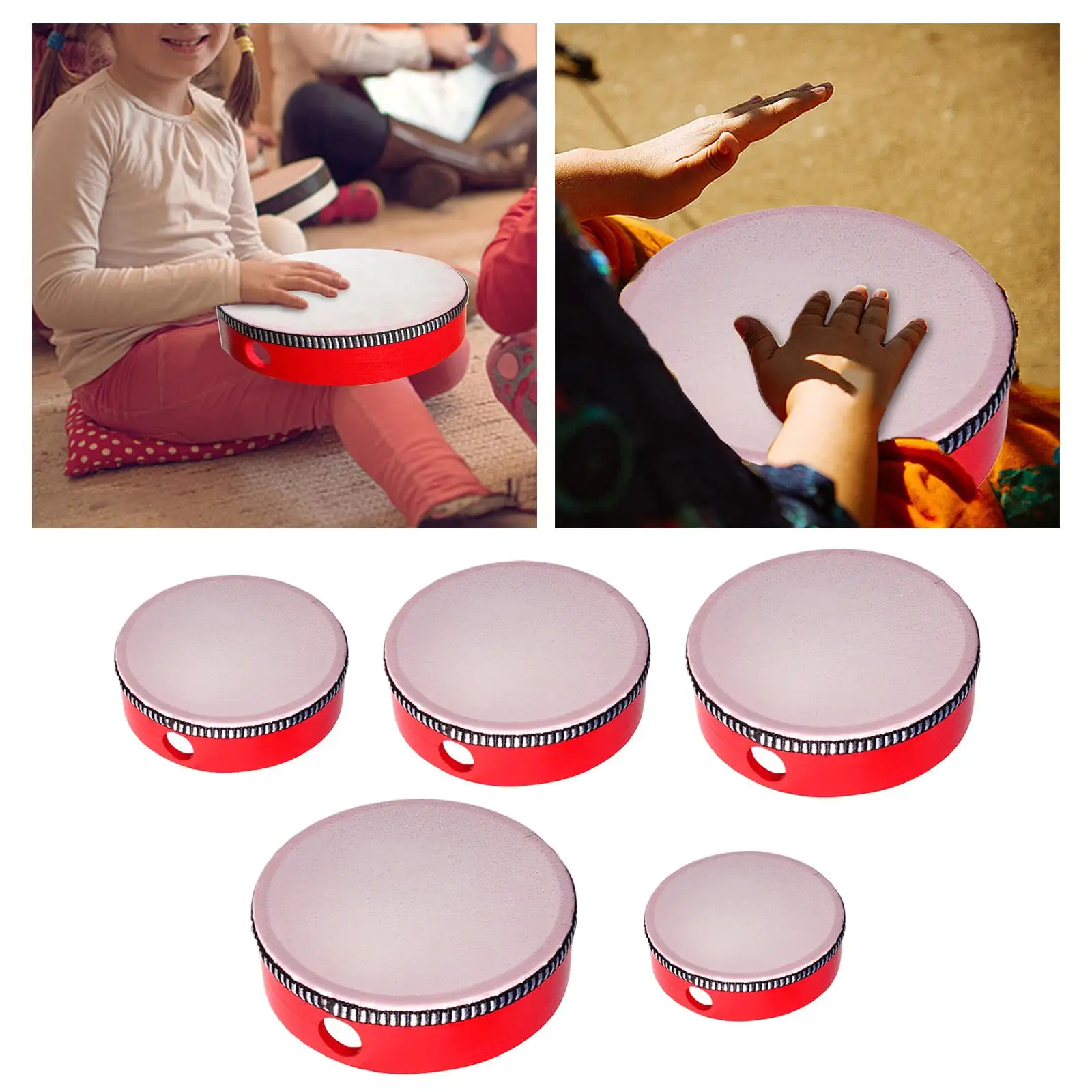 الدف هدايا عيد الميلاد التعليمية المبكرة طبلة يدوية متينة آلة موسيقية لمهرجان حفل زفاف حفل زفاف الأطفال