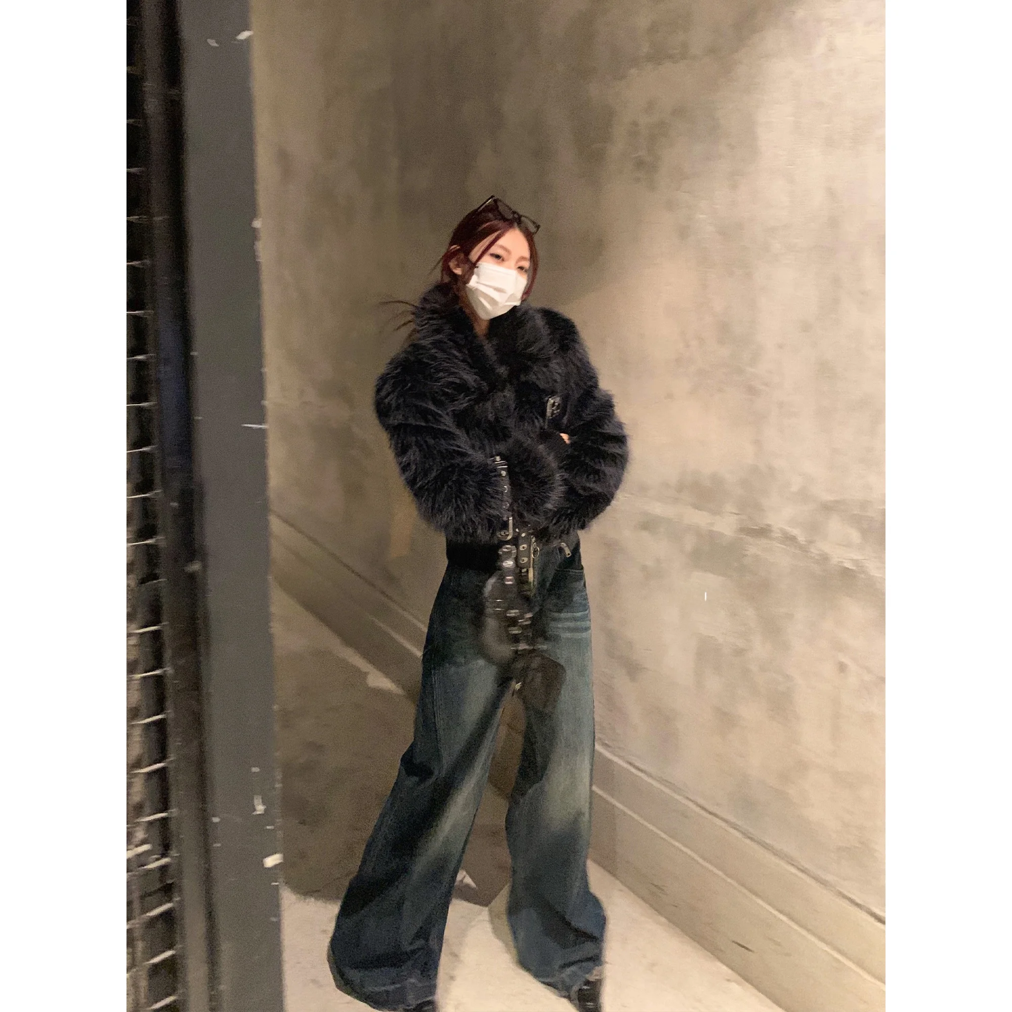 

Eco-Friendly adient Fur ort Coat Women's Autumn Winter Thiened Long Sve Top Loose Fit Pure Color Commute Sle