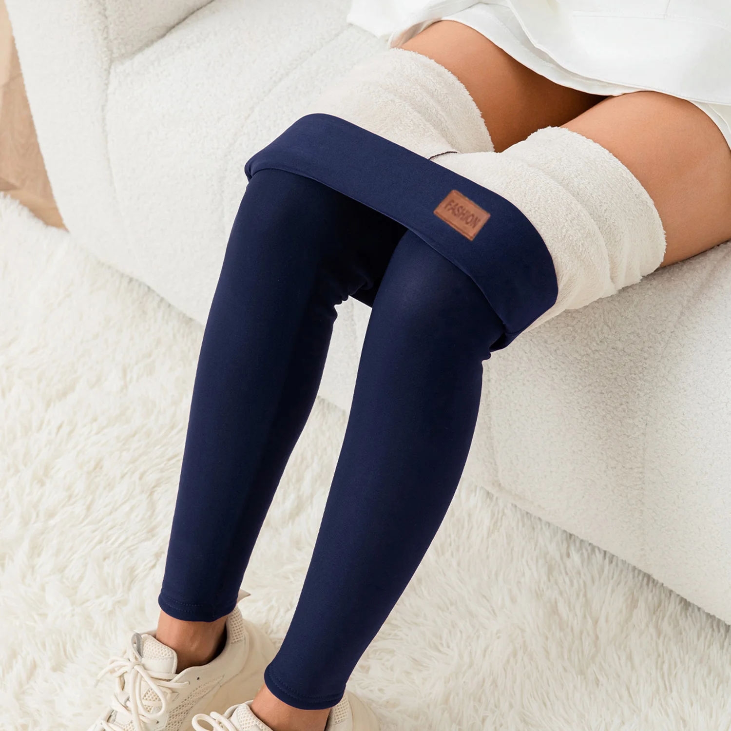 

Winter Warm Leggings for Women Comfortable Thermal Soft Pants High Waist Solid Thick Velvet Leggings