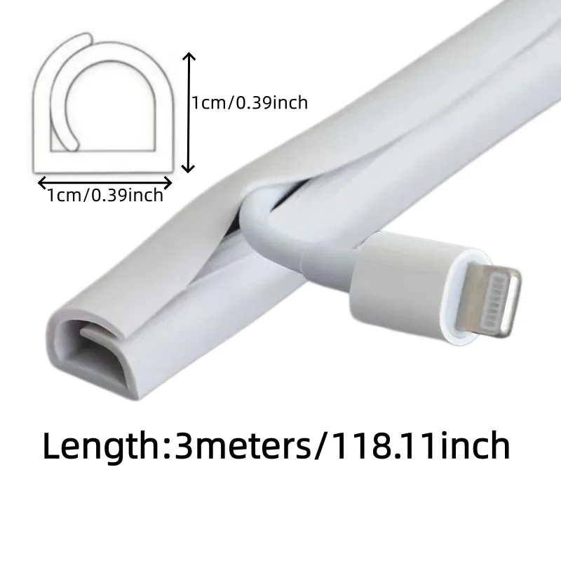 3meters/118.11inch Organizer Pipe Protection Flexible Winding Cable Wire Protector Cable Sleeve Cover Tube