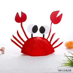 PESENAR Animals funny hats, crabs, cute hoods for adults and children, performance props