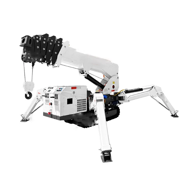 Customized 1.2Ton Diesel Powered Hydraulic Spider Crane Mini Crawler 7m Radius Lifting Glass CE Certified Best Price Sale