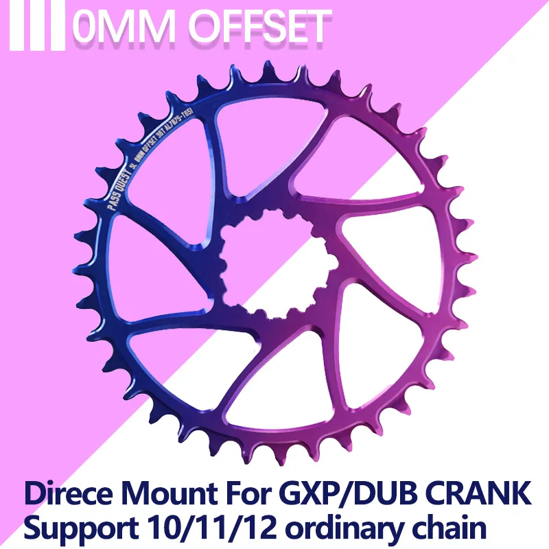 

0mm Offset Chainring Narrow Teeth Chainwheel 30T 32T 34T 36T 38T 40T 42T Rainbow Direce Mount for SRAM NX XX1 Eagle