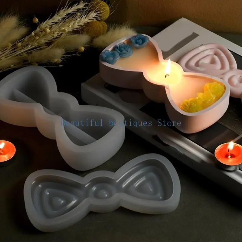 

U4LF силиконовая форма с бантом, формы для шкатулок для ювелирных изделий с крышкой, формы для свечей для гипса