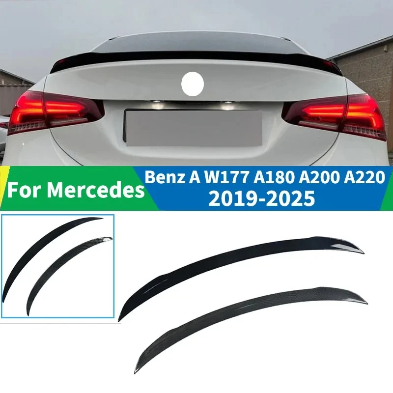 

For Mercedes Benz A W177 A180 A200 A220 2019-2025 Rear Trunk Spoiler Wing Lip Rear Roof Wing Diffuser modify for A35 AMG Style