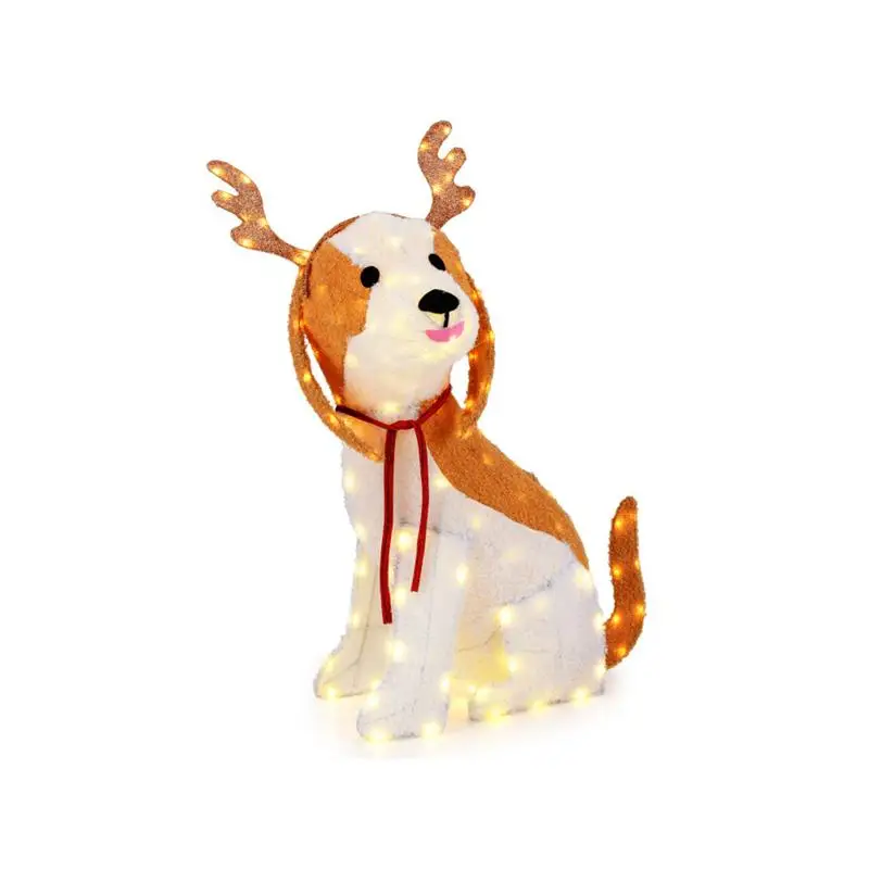 

Рождественские украшения для собак со светодиодной подсветкой 43,5 дюйма, праздничные рождественские украшения для собак для праздничного домашнего декора