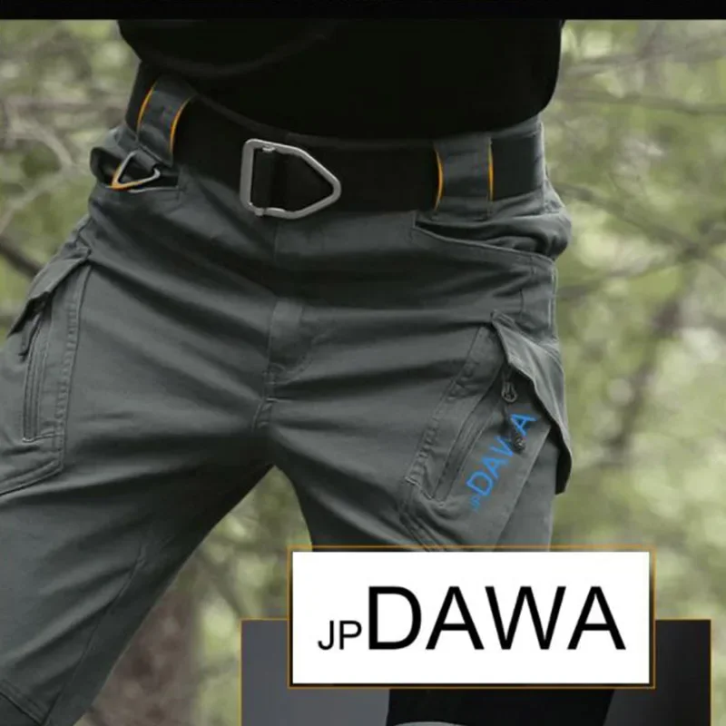 JP Dawa pantalones de pesca impermeables de verano, pantalones tácticos de entrenamiento transpirables X9, montañismo, al aire libre, pantalones de caza con múltiples bolsillos