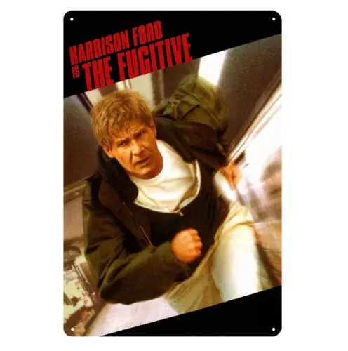 1p,The Fugitive Harrison Movie Metal Poster Tin Sign 20x30cm