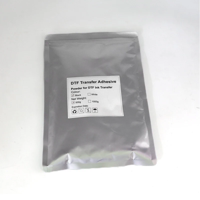 1KG 500G DTF Hot Melt Transfer Powder Black and White Adhesive for Epson Direct To PET Film T-Shirt To Cloth Printing Machine