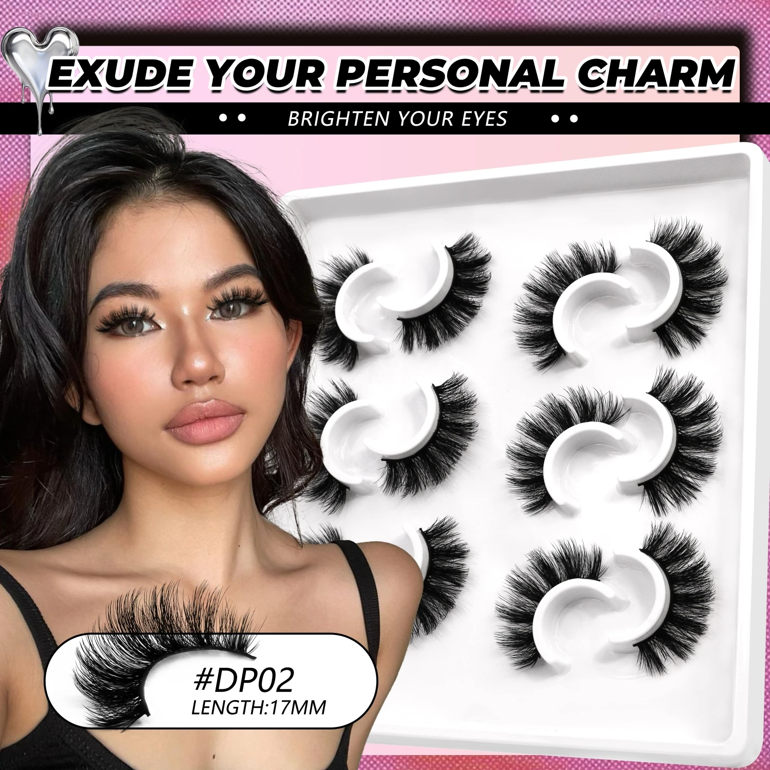 Veltrinay pestañas postizas pestañas de ojo de gato tiras finas pestañas de visón 3D pestañas postizas volumen esponjoso maquillaje de pestañas postizas dramáticas