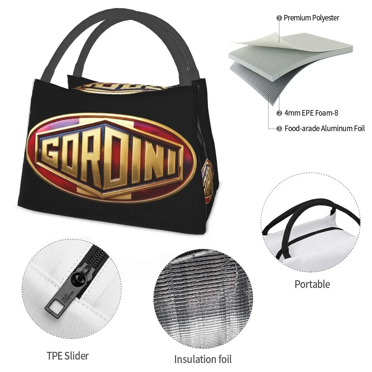 Gordini سيارات أكياس الغداء معزول بينتو صندوق قابلة لإعادة الاستخدام حقيبة الغداء نزهة أكياس برودة حقيبة حرارية للمرأة فتاة السفر