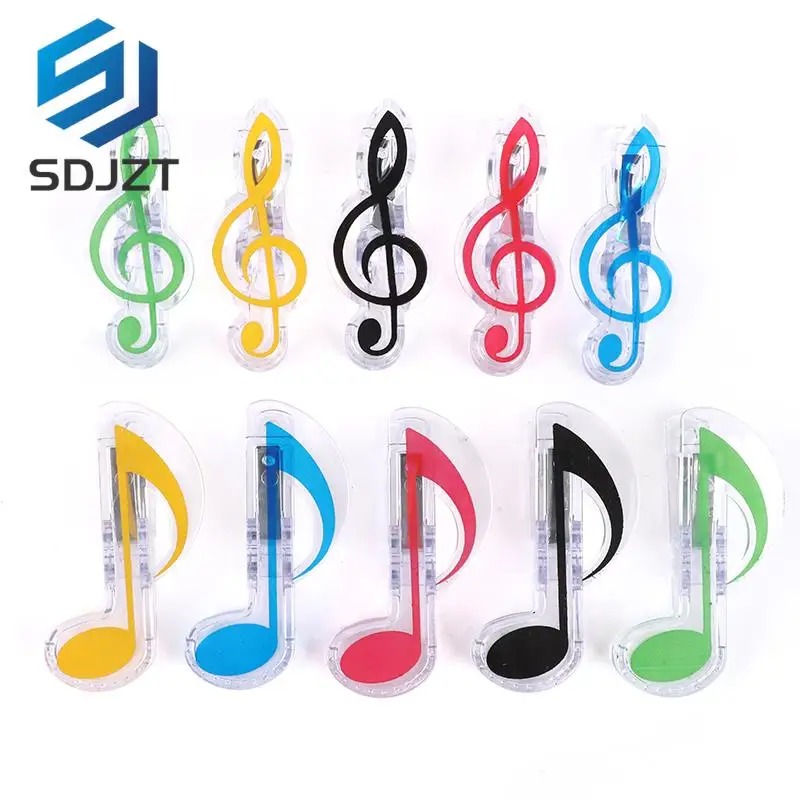 5Pcs Musical Notation Clips Cute Stationery Office Accessories Book Paper Sheet Clips Mini Music Folder Clips Decor