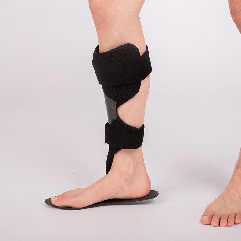Carbon Fiber Foot Drop Orthosis Professional Adjustable Stable Hemiplegia Foot Drop Brace Convenient Rehabilitation Supplies