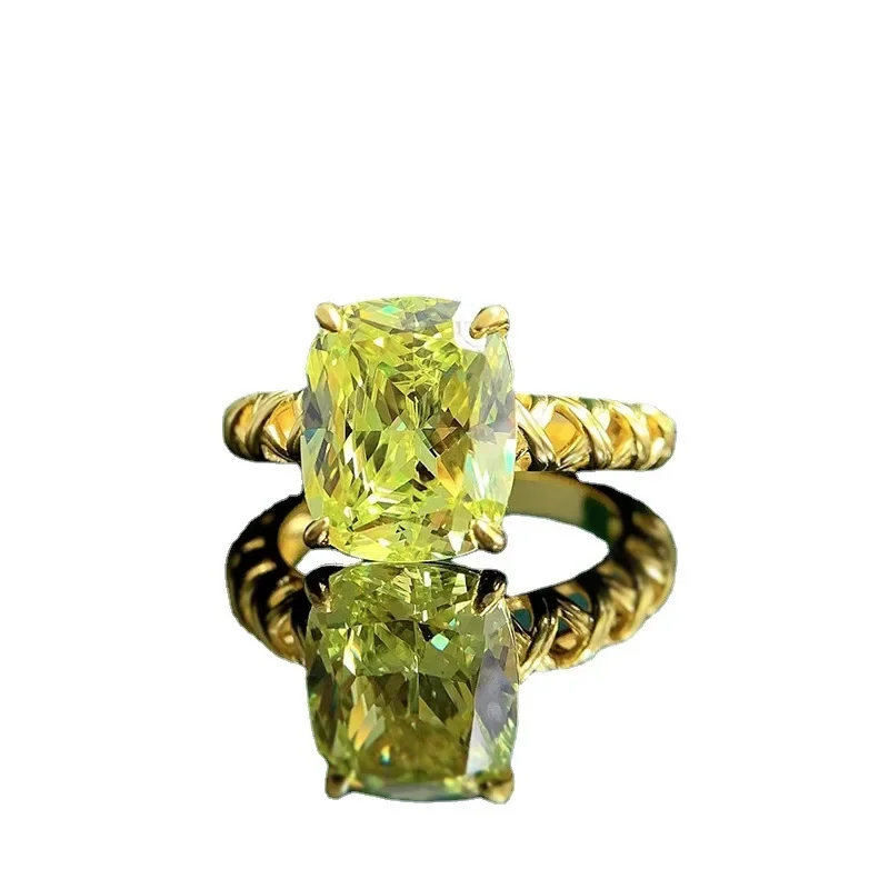 

Весеннее кольцо Qiaoer из серебра 925 пробы, роскошное, простое, 9*11, оливковое, зеленое кольцо, стиль Ins, модные, подходящие ко всему женские ювелирные изделия