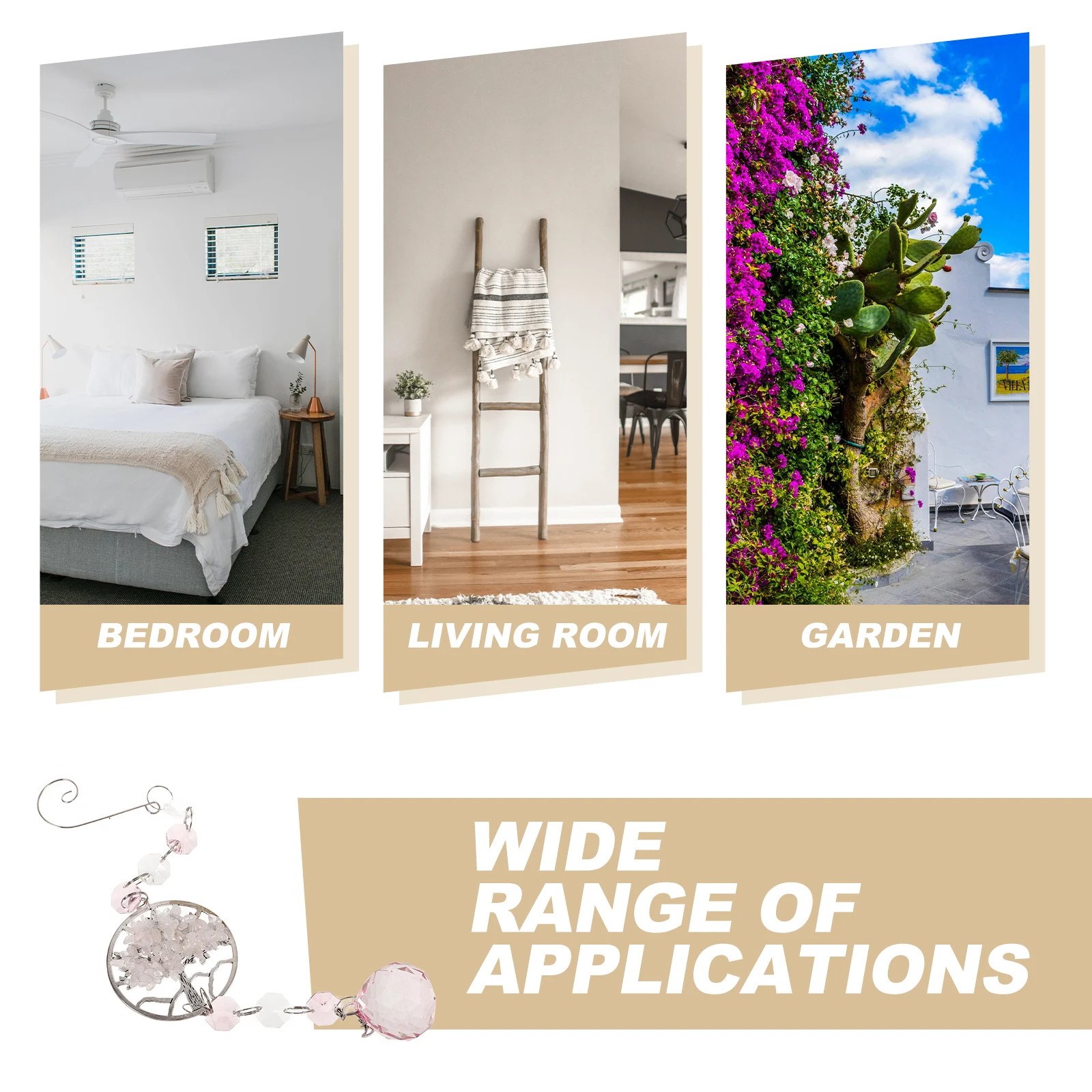 

Life Tree Crystal Sun Catcher Pendant Handmade Hanging Decor For Home Garden Window Tree Adornment Indoor Outdoor