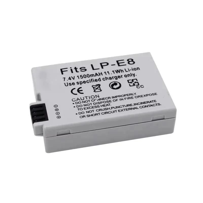 Nuevo 7,4 V 1500mAh LP-E8 LPE8 LPE8 baterías de cámara para Canon 650D 700D 550D 600D T2i T3i T4i T5i X4 X5 X6i X7i cámara DSLR