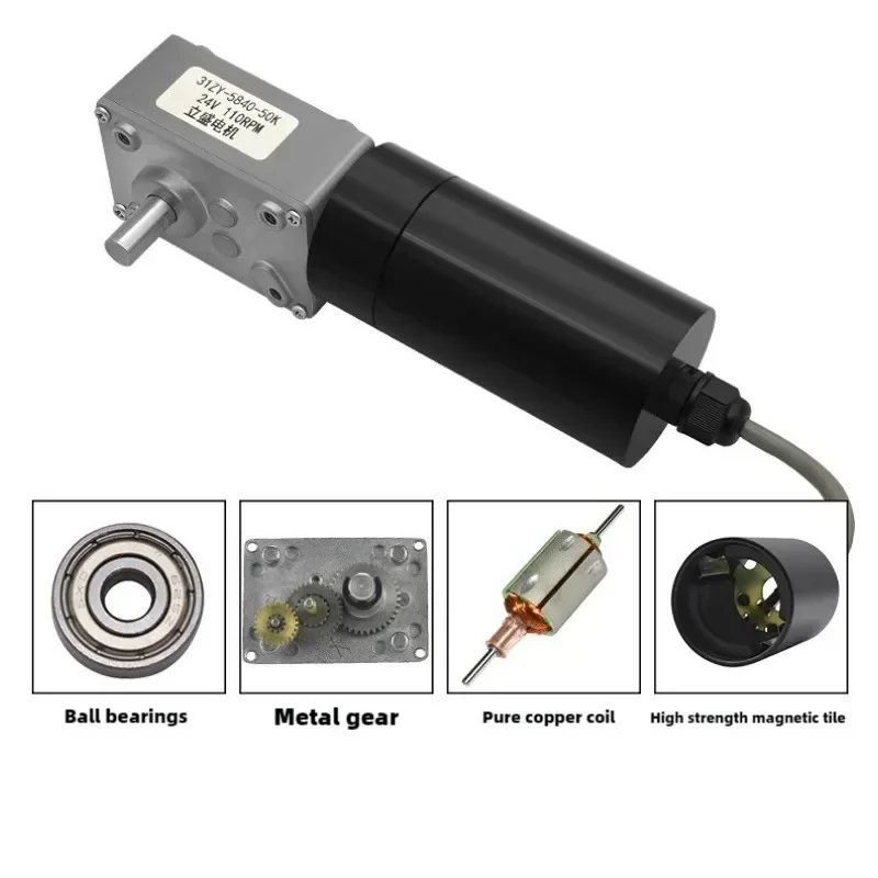 

5840-31ZY waterproof DC gear motor reverse and reverse speed regulation 12V24V high torque motor