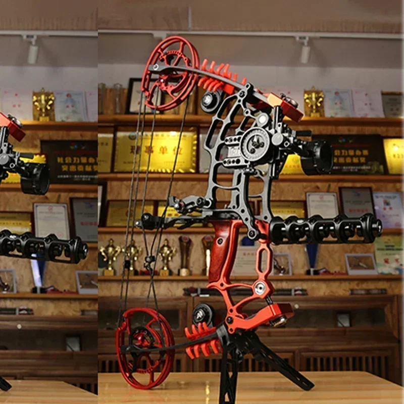 Hot Sales Villain Stalen Bal Composiet Boog Voor Tweeërlei Gebruik Outdoor Schieten Sport Korte As Driehoek Boog Hoge Precisie Boogschieten Hit Bal