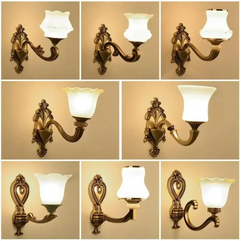 European Style Bedside Lamp Bedroom Simple Living Room Background Aisle Staircase Corridor Wall Lamp