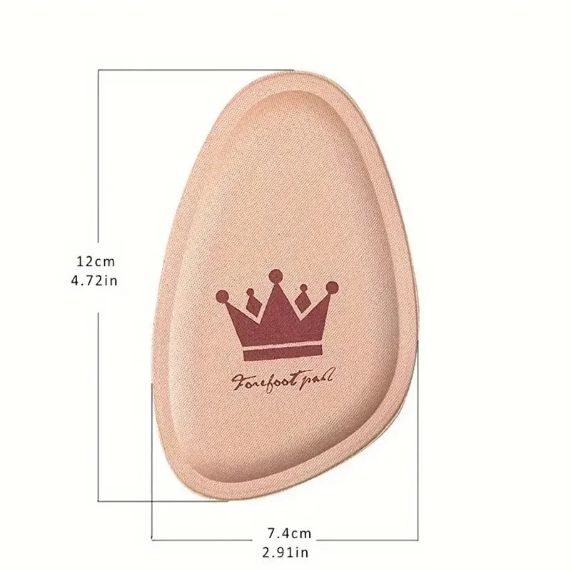 4pcs Women Forefoot Pad, Insert Half Size Insoles, Non-slip Cushion, Shoe Breathable Sweat Absorbing Foot Pads