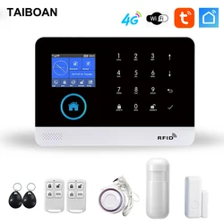 TAIBOAN PG103 4G WIFI Alarm Host System Tuya Smart Life APP Remote Control Wireless 433MHZ accessories Support For Customized