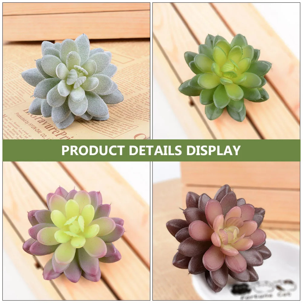 

5Pcs Fake Succulent Artificial Plant Decor Realistic Simulation Succulents Ornament Home Decoration DIY